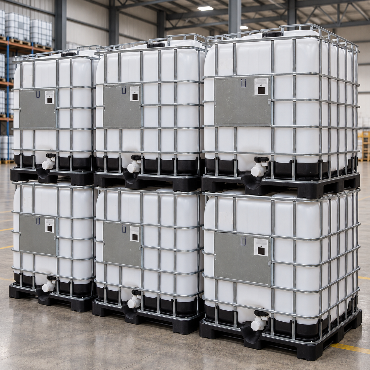 Contenedor IBC reacondicionado rejilla met&aacute;lica Lerma